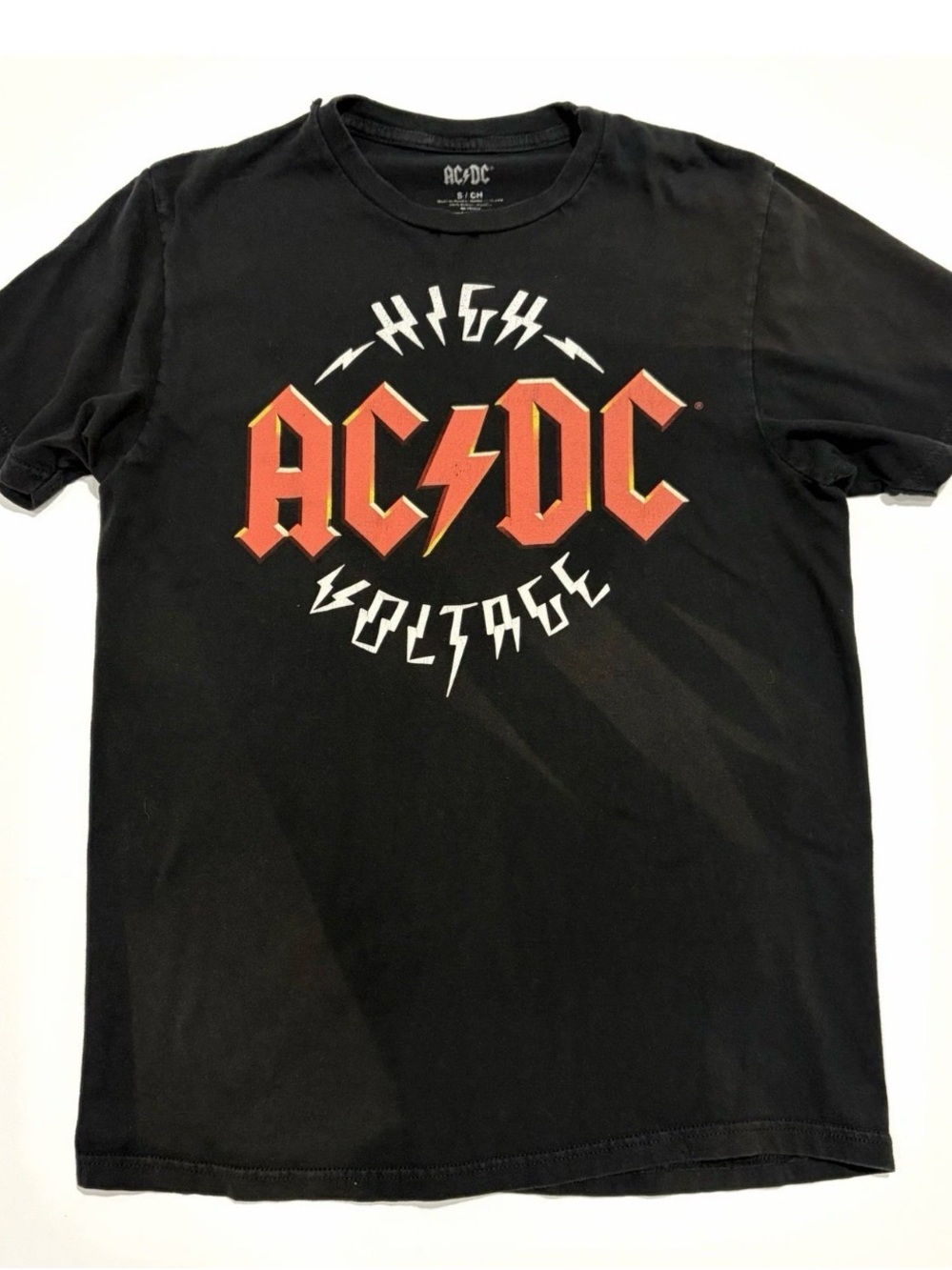 AC/DC Black and Red High Voltage Graphic Tee - Men's Band Shirt